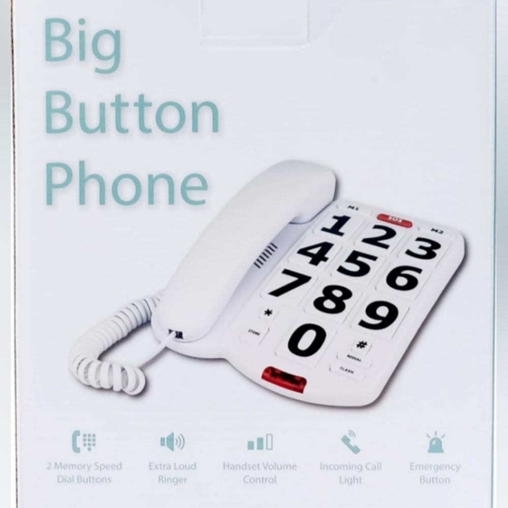 Big Button Telephones Loud Speaker with SOS Button #NEW